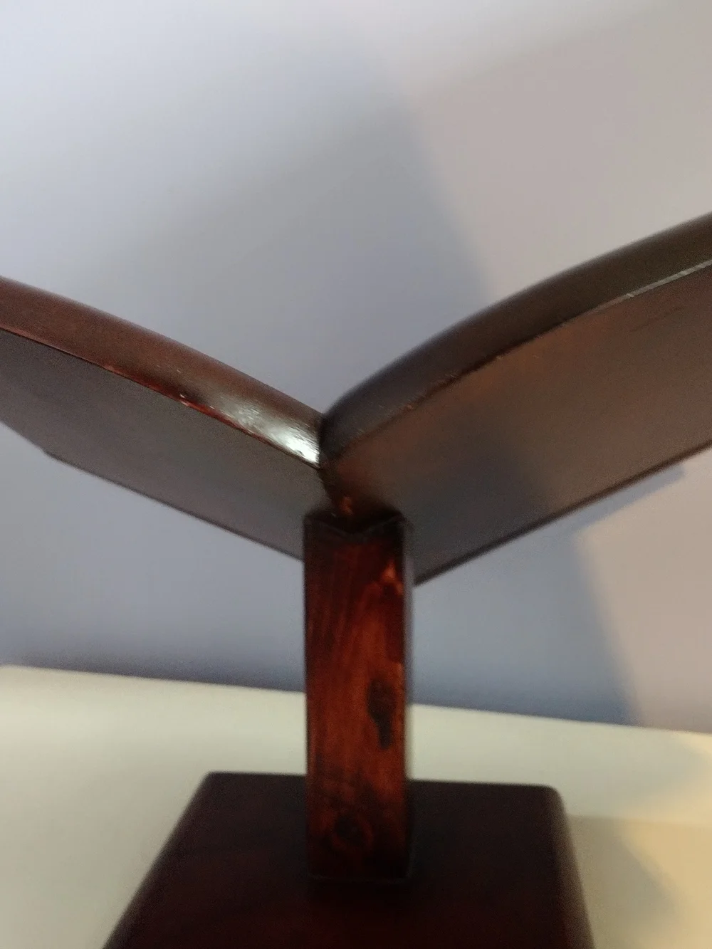 Vintage Mahogany Wooden Book Stand Antique Early American Style